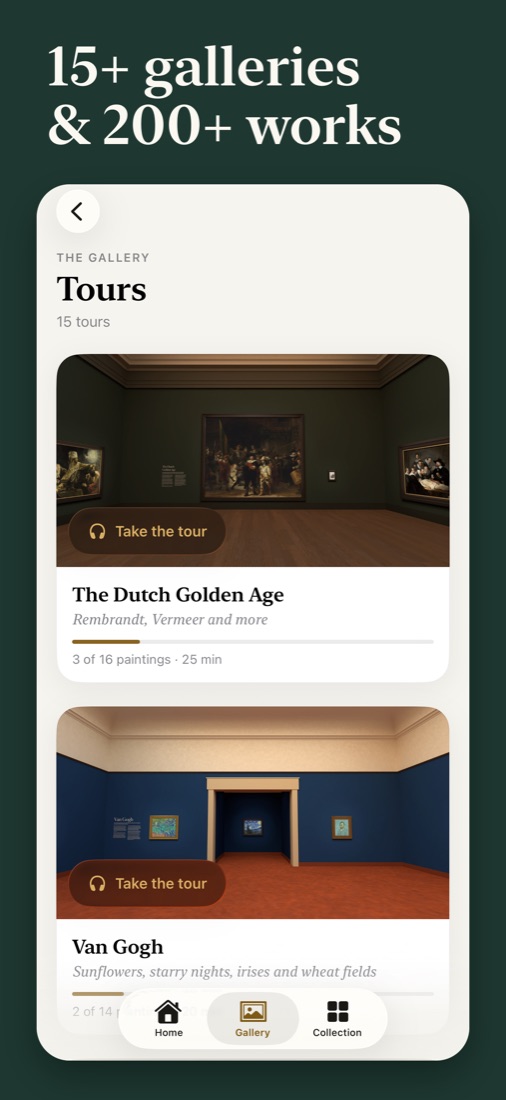 The Gallery's rooms