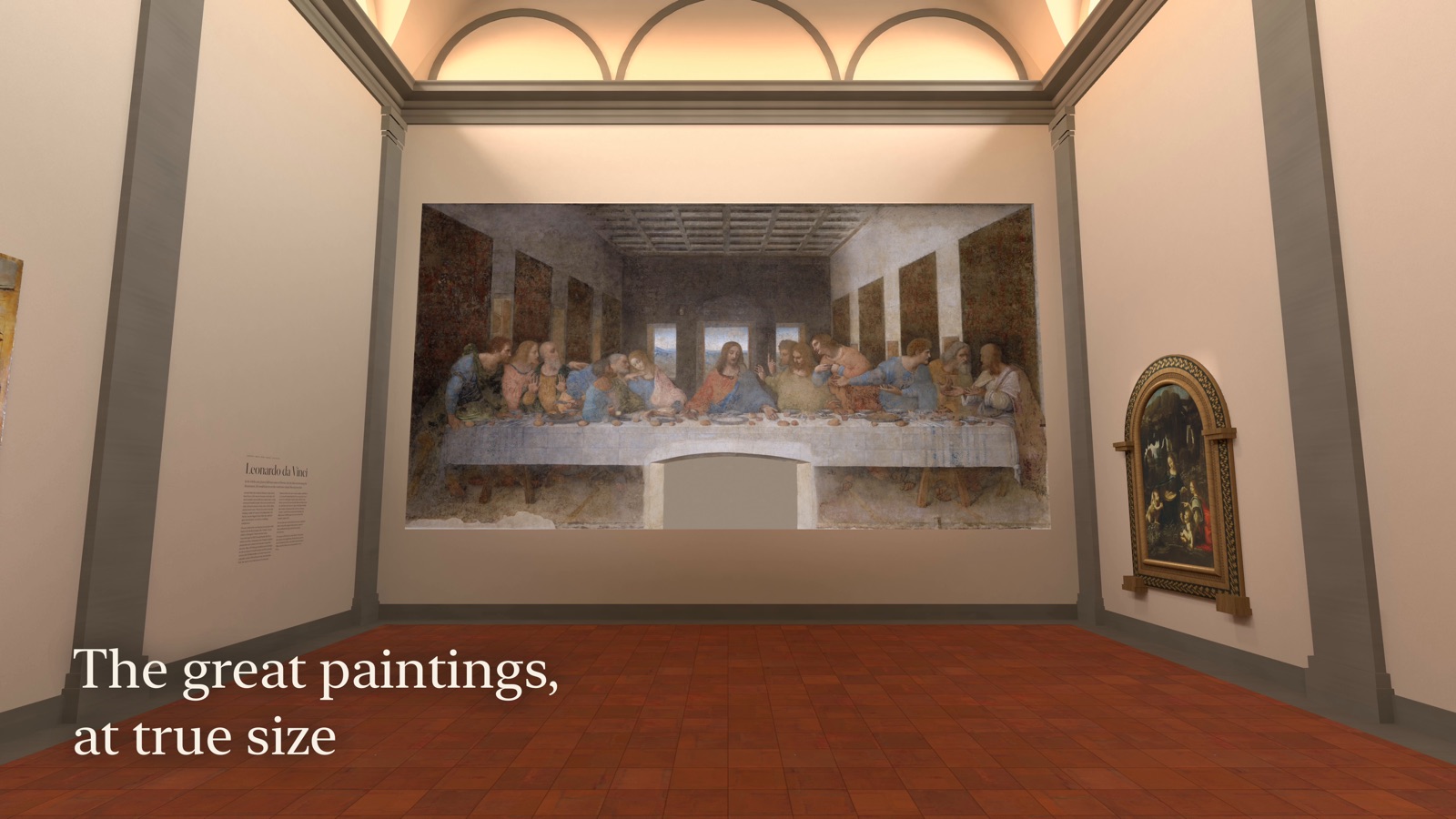 The Last Supper at its true size in the Leonardo room